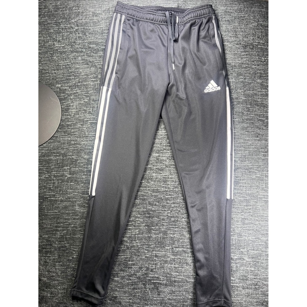 Adidas Tiro Track Pants Mens Small Dark Gray AeroReady Primegreen Tapered Leg